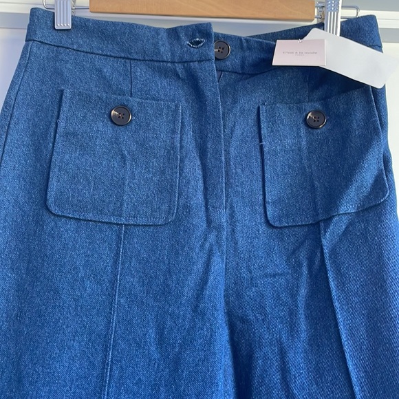 New Trending High Waist Wide Leg Jeans | size S/M - Picture 7 of 10